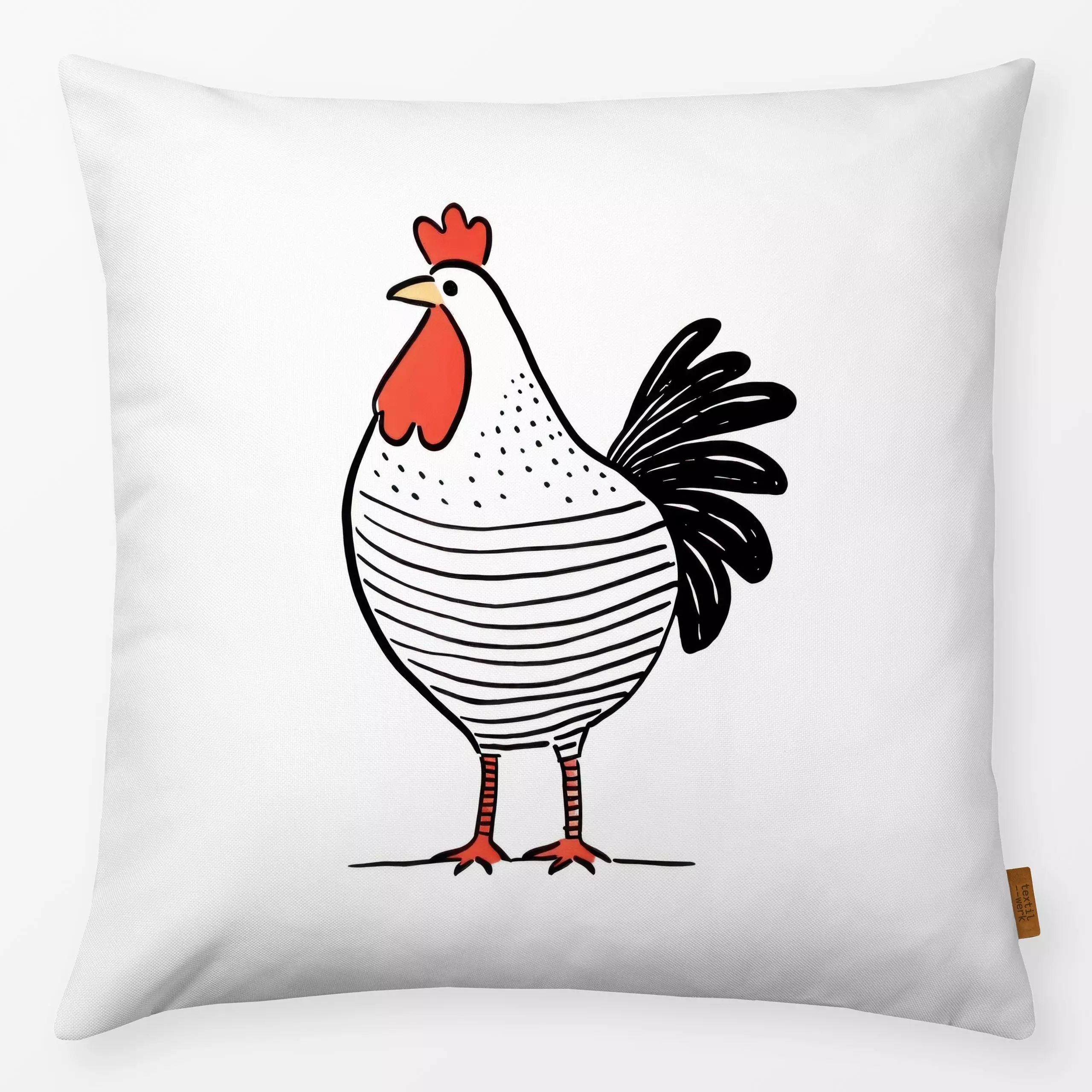 Kissen Verrücktes Oster Huhn 1 - Frühling, Tiere - von „Uta Naumann"; Haus - & Bauernhoftiere, Tiere, Lustig, Ostern, Humor,...