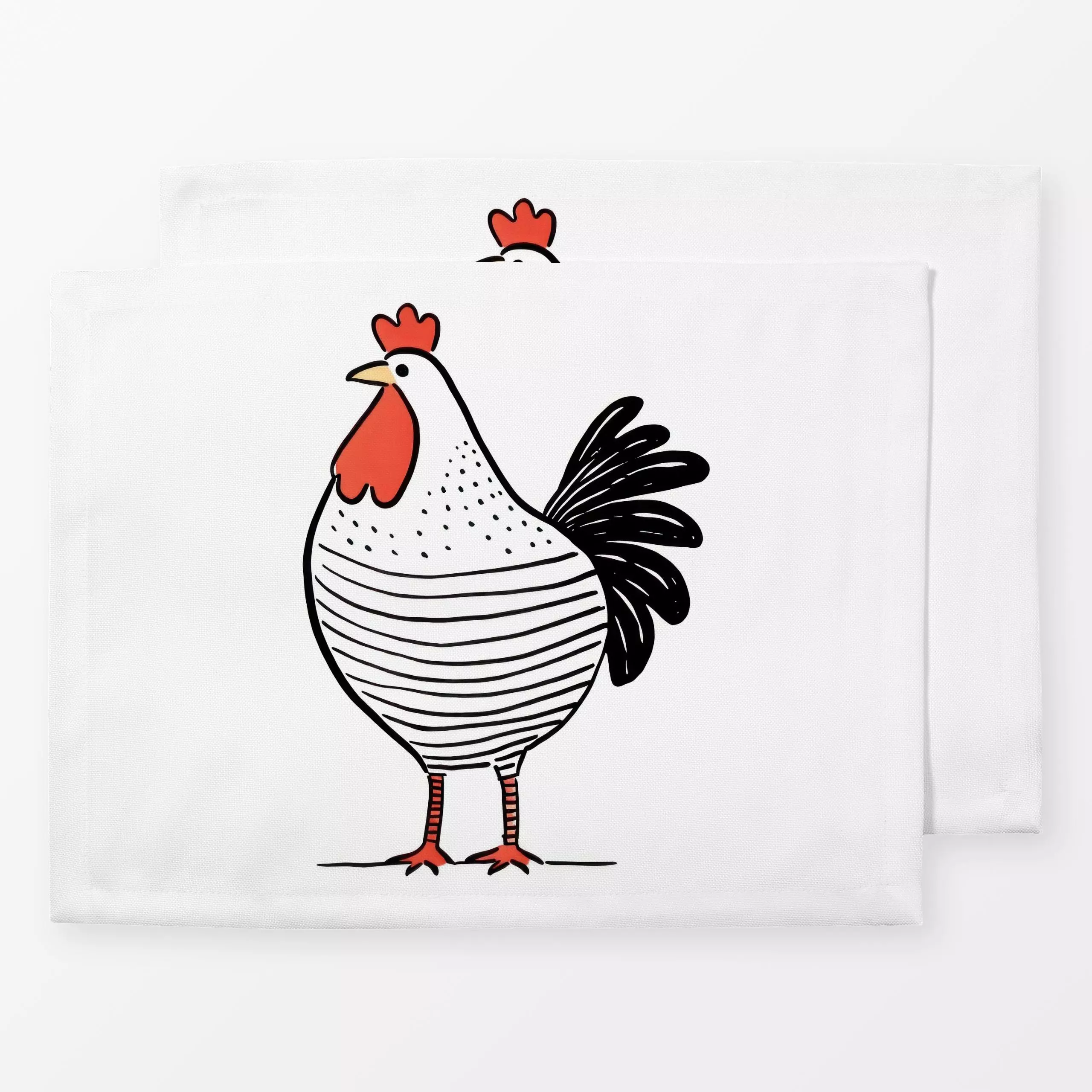 Tischset Verrücktes Oster Huhn 1 - Frühling, Tiere - von „Uta Naumann"; Haus - & Bauernhoftiere, Tiere, Lustig, Ostern, Humo...