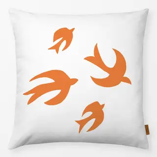Kissen Fliegende Vögel orange