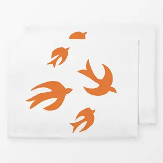 Tischset Fliegende Vögel orange