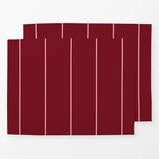 Tischset Love dünne Streifen weinrot