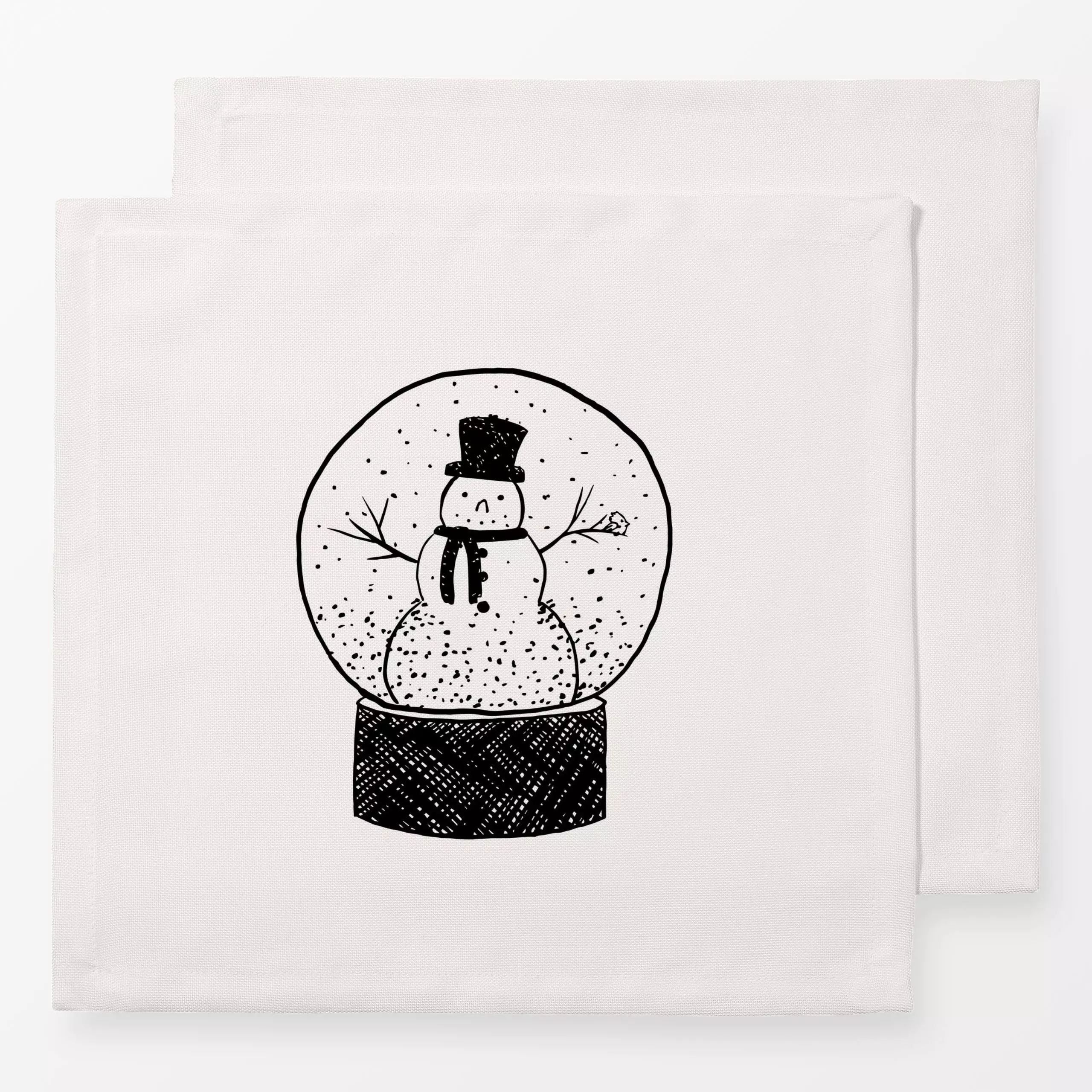Servietten Schneekugel - Weihnachten, Winter - von „moDeern Design Studio"; Weihnachten, Winter, weihnachtlich, Weihnachtsde...