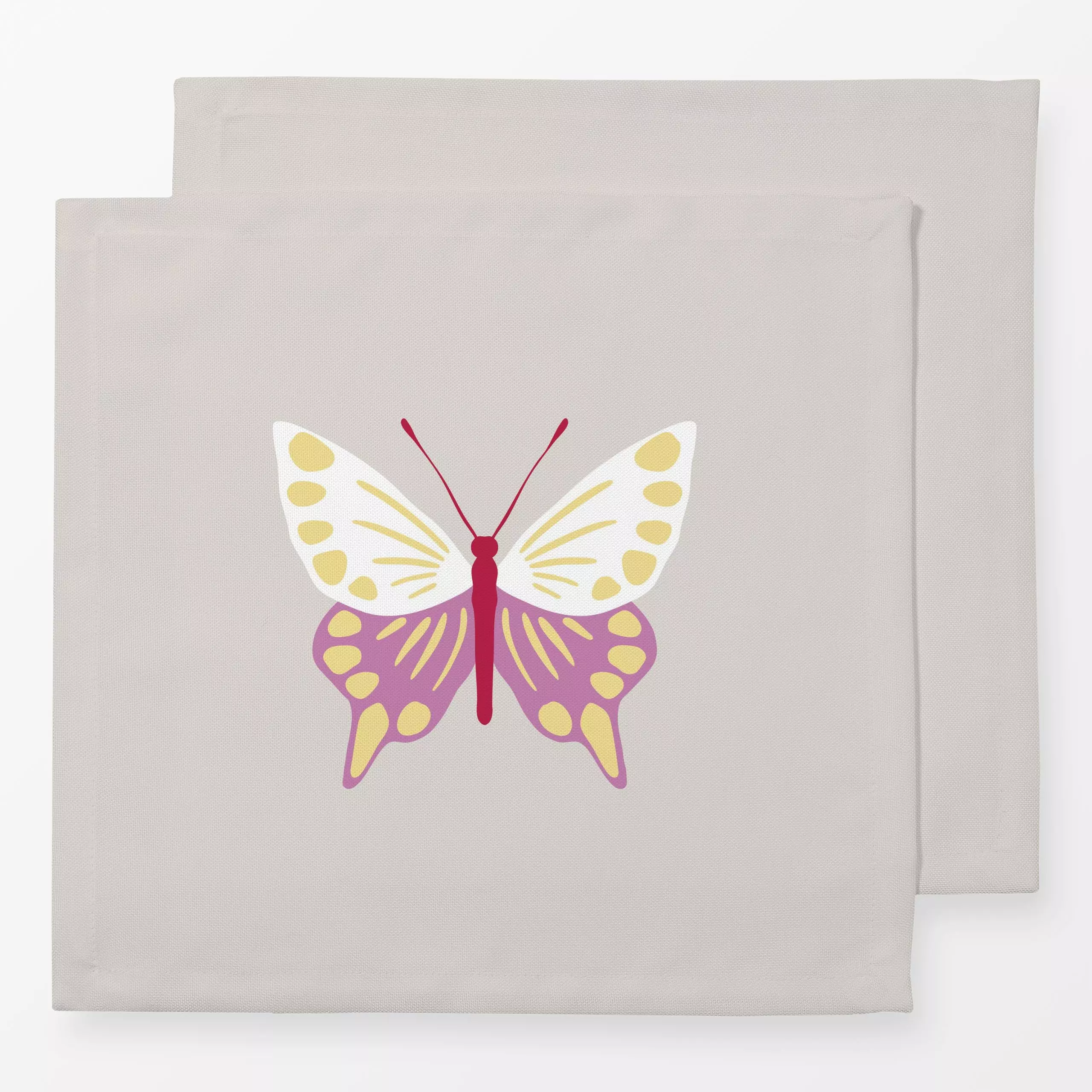 Servietten Schmetterling 1 hellbeige - Frühling, Tiere, Ostern - von „Katrin Graff"; Kinder, Garten, Schmetterling, modern, ...