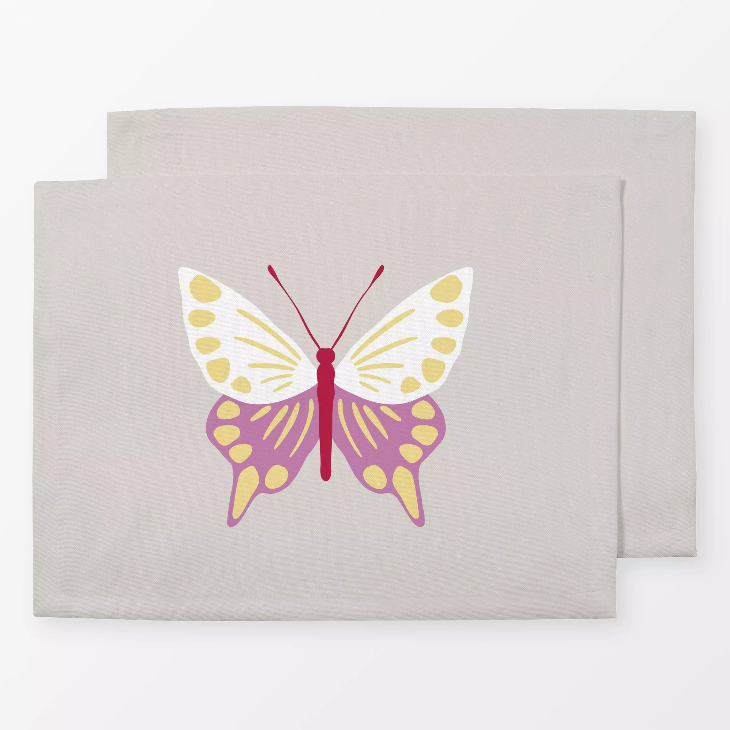 Tischset Schmetterling 1 hellbeige, Tiere, fürs Kinderzimmer, Ostern, von Katrin Graff