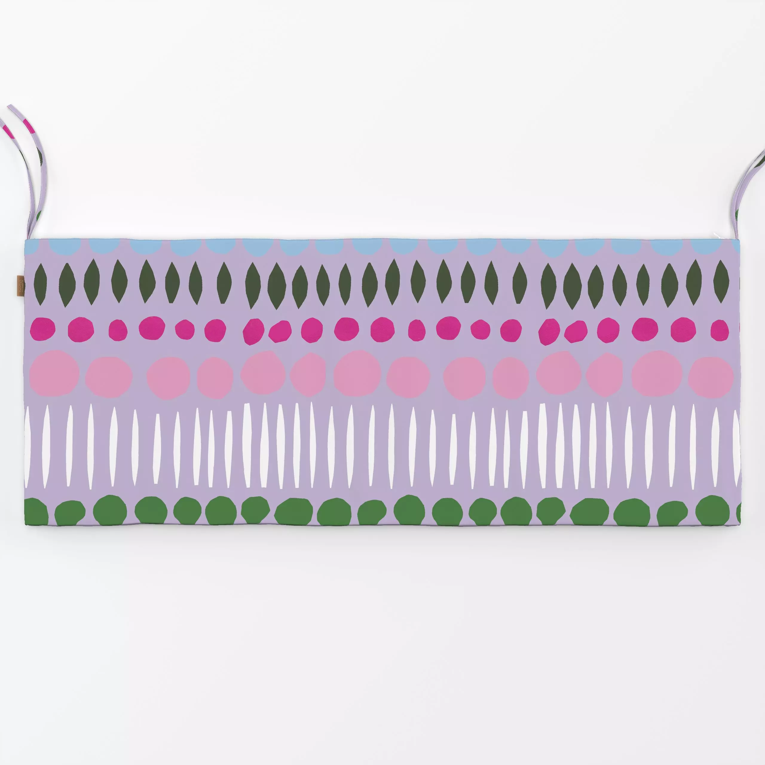 Bankauflage Pattern Springtime flieder - Symbole & Muster - von „Iris Knabenschuh Textildesign"; Muster, Punkte, Blätter, Ga...