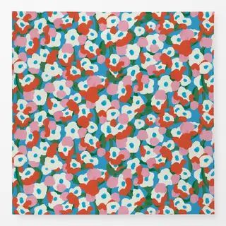 Tischdecke Sommerblumen - Blumenranken