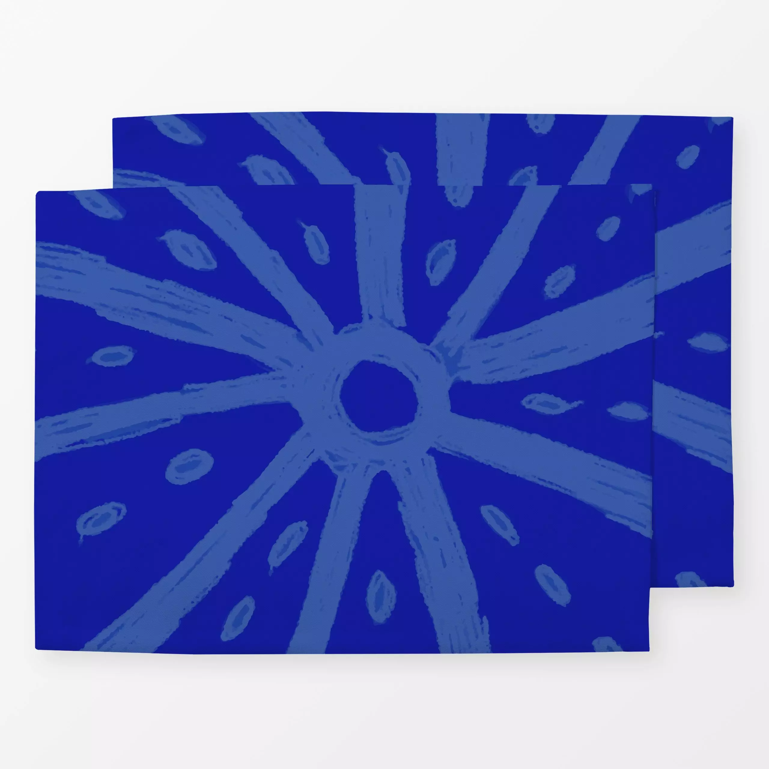 Tischset Vibrant Summer Seeigel Blau - Natur & Landschaft, Sommer, Symbole & Muster - von „Carolin Vonhoff"; abstrakt, Punkt...
