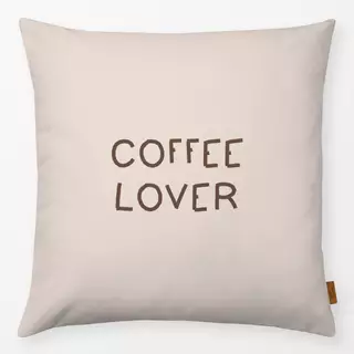 Kissen Coffee Lover Beige