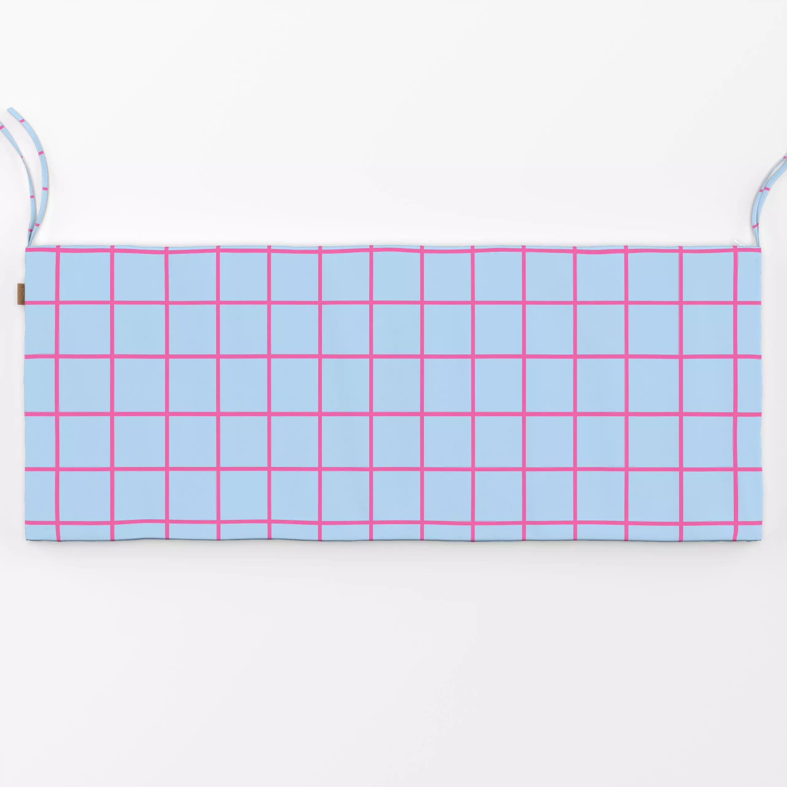 Bankauflage Pink & Blau Grid - Symbole & Muster - von „Lisa Jasmin Bauer"; skandinavisch, blau, grid, pink, farbenfroh, pink...