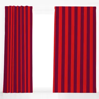Dekovorhang Home sweet Home Stripes Red