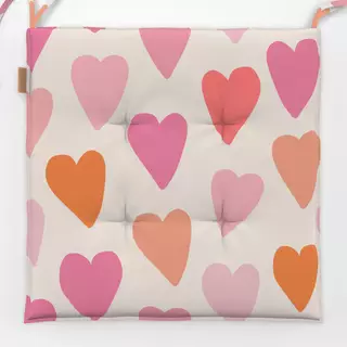 Sitzkissen Herz Allover rosa