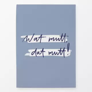 Geschirrtücher Wat mutt dat mutt graublau