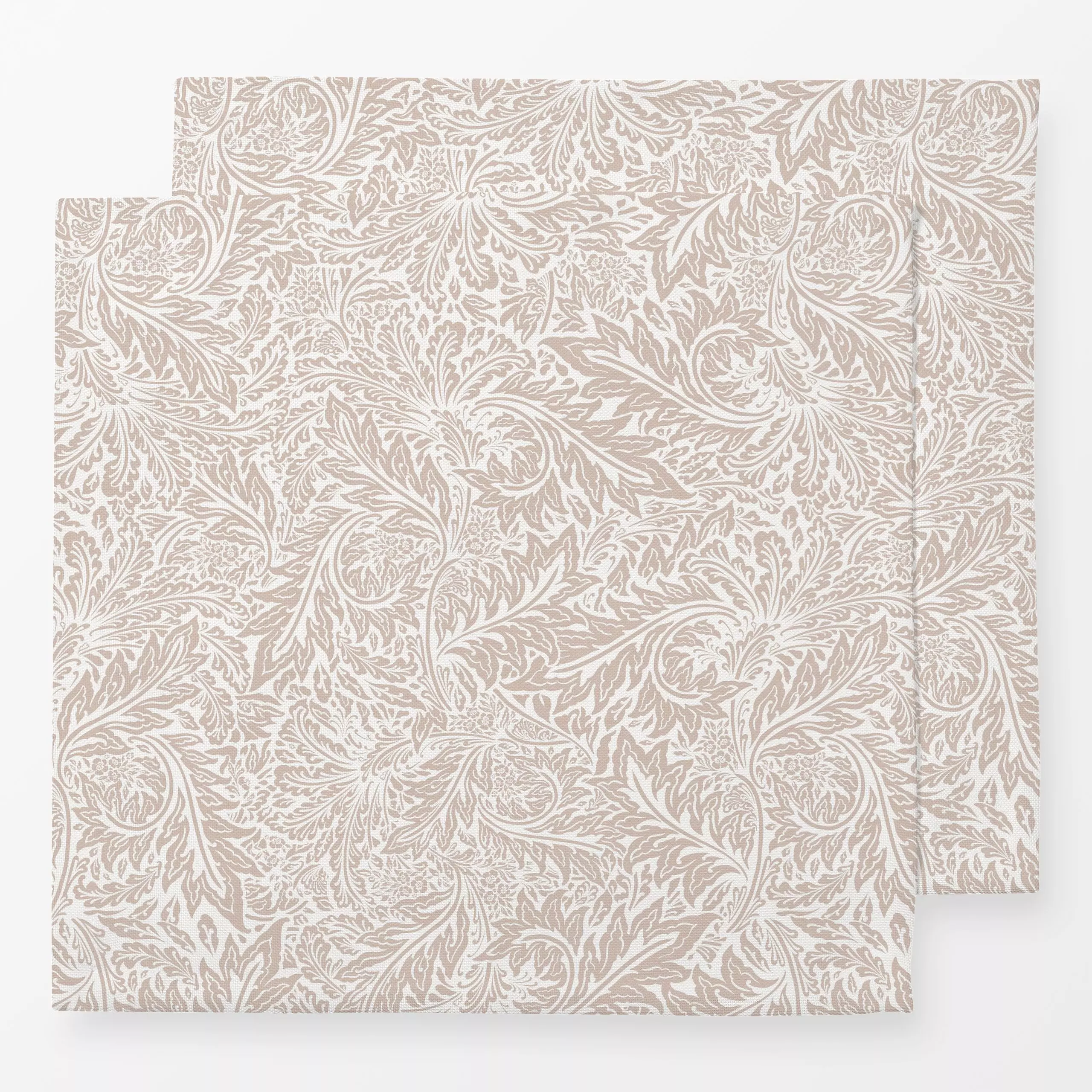 Servietten Morris beige Blattern - Blumen & Florales, Natur & Landschaft, Pflanzen & Botanik - von „Bloomery Decor"; Natur, ...