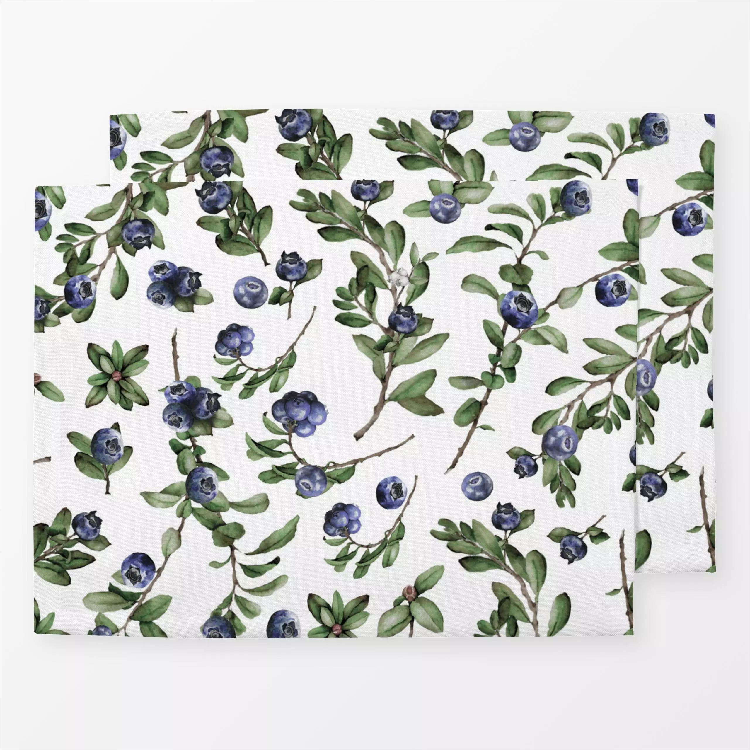 Tischset Blaubeeren, Blumen, von Uta Naumann