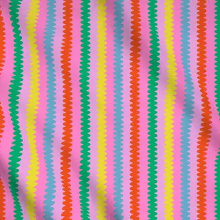 Meterware Wellen Streifen Sommer