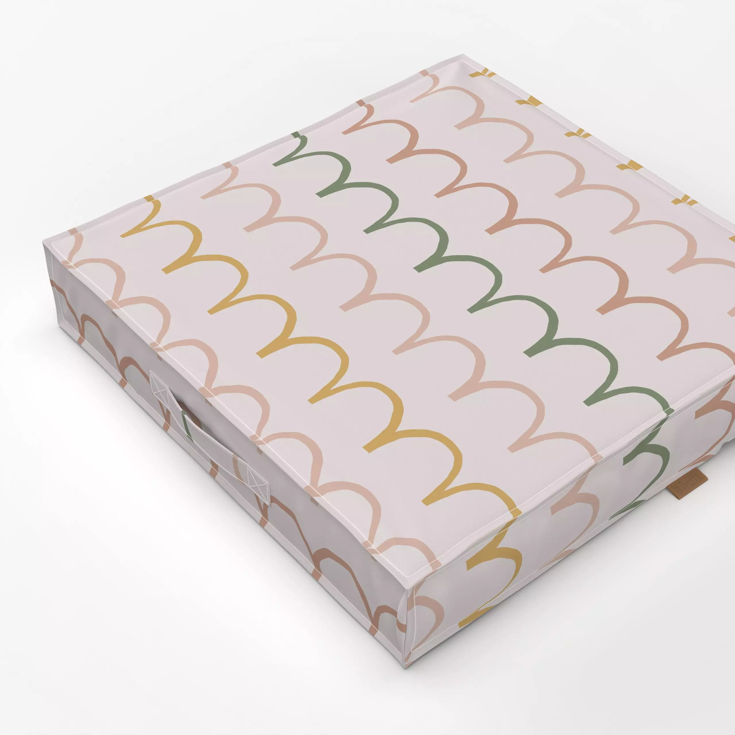 Bodenkissen Sweet Waves - Natur & Landschaft - von „Menina Lisboa “; Abstrakt, wellen, MeninaLisboa, Pastellfarben