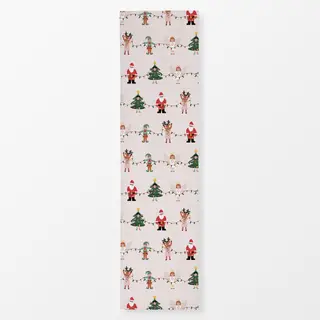 Tischläufer Santa und seine Helfer Muster