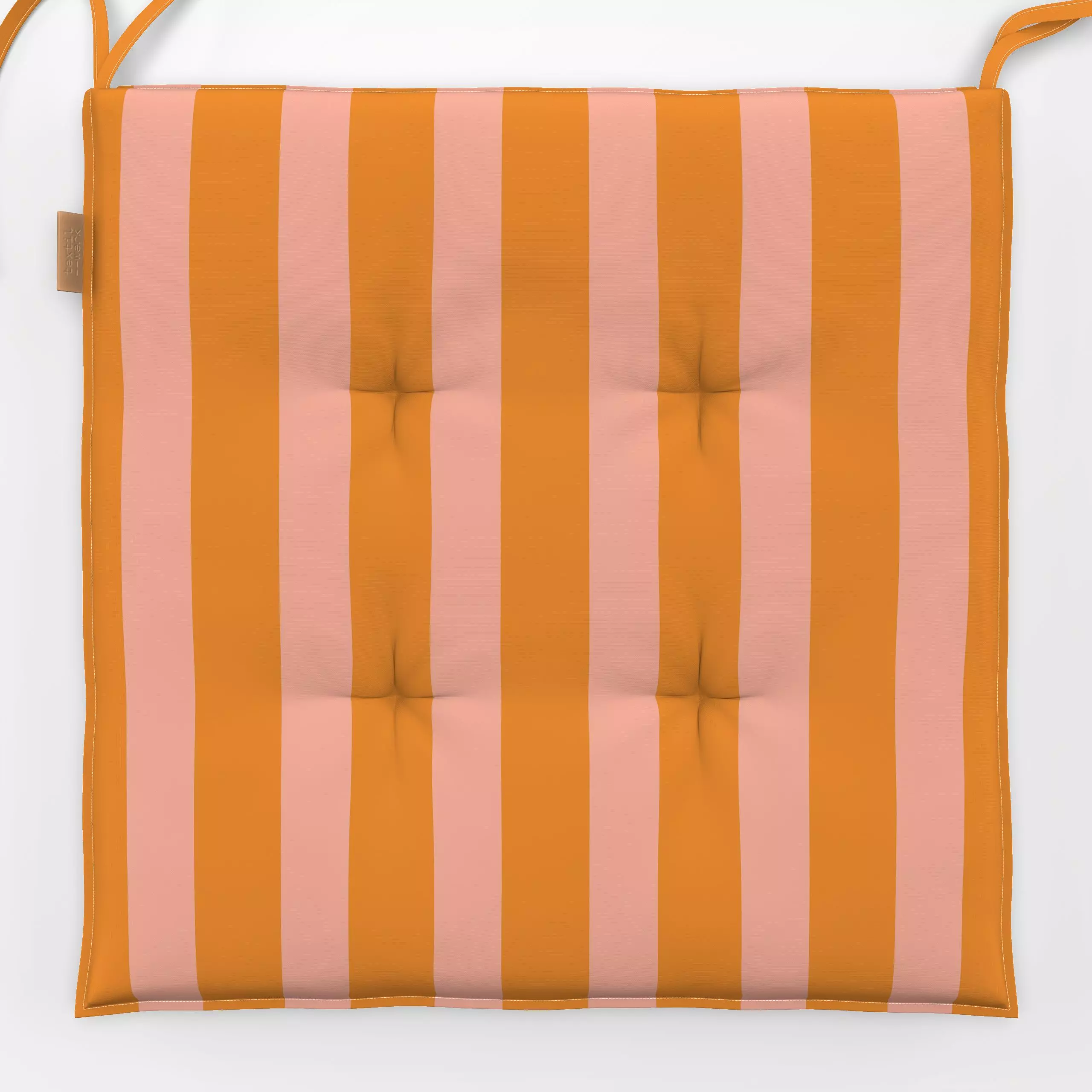 Sitzkissen Rayas naranja - Symbole & Muster - von „Karen Menzenbach"; Muster, Streifen, Orange, Sommer, grafisch, typografie...