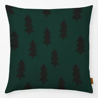 Kissen Mistletoe Tanne Grün Schwarz