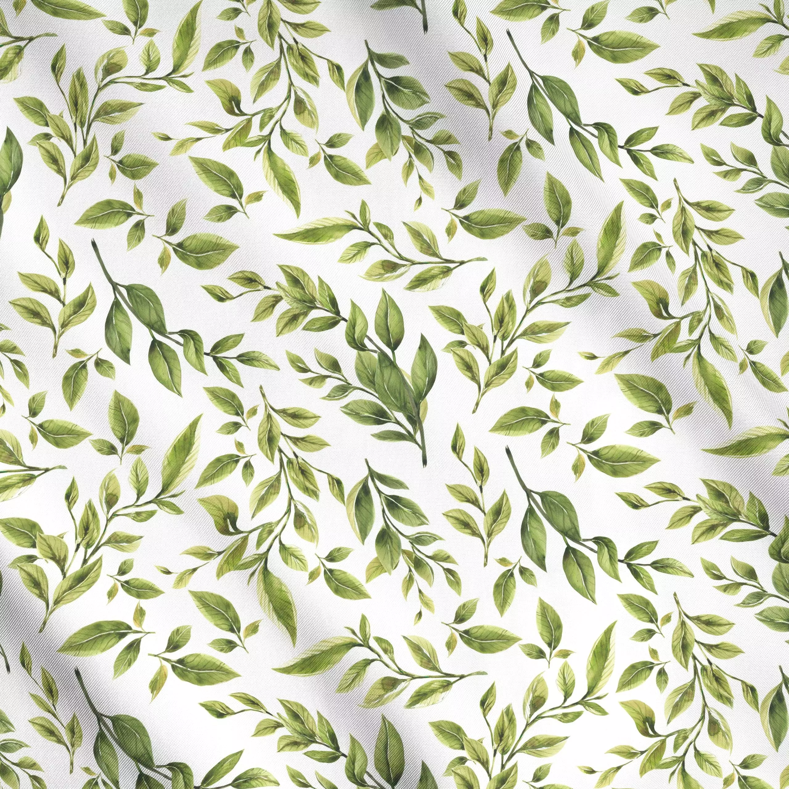 Meterware Blätter grün, Blumen, Sommer, von Uta Naumann