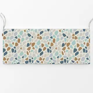 Bankauflage Terrazzo mediterran blau braun