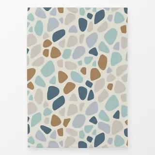 Geschirrtücher Terrazzo mediterran blau braun