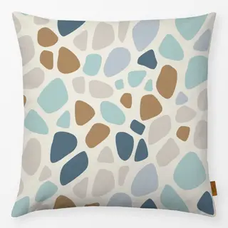 Kissen Terrazzo mediterran blau braun