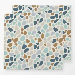 Servietten Terrazzo mediterran blau braun