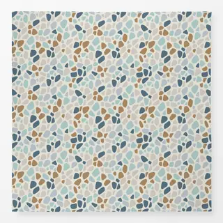 Tischdecke Terrazzo mediterran blau braun