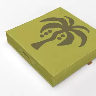Bodenkissen Palme Grün Wendemotiv