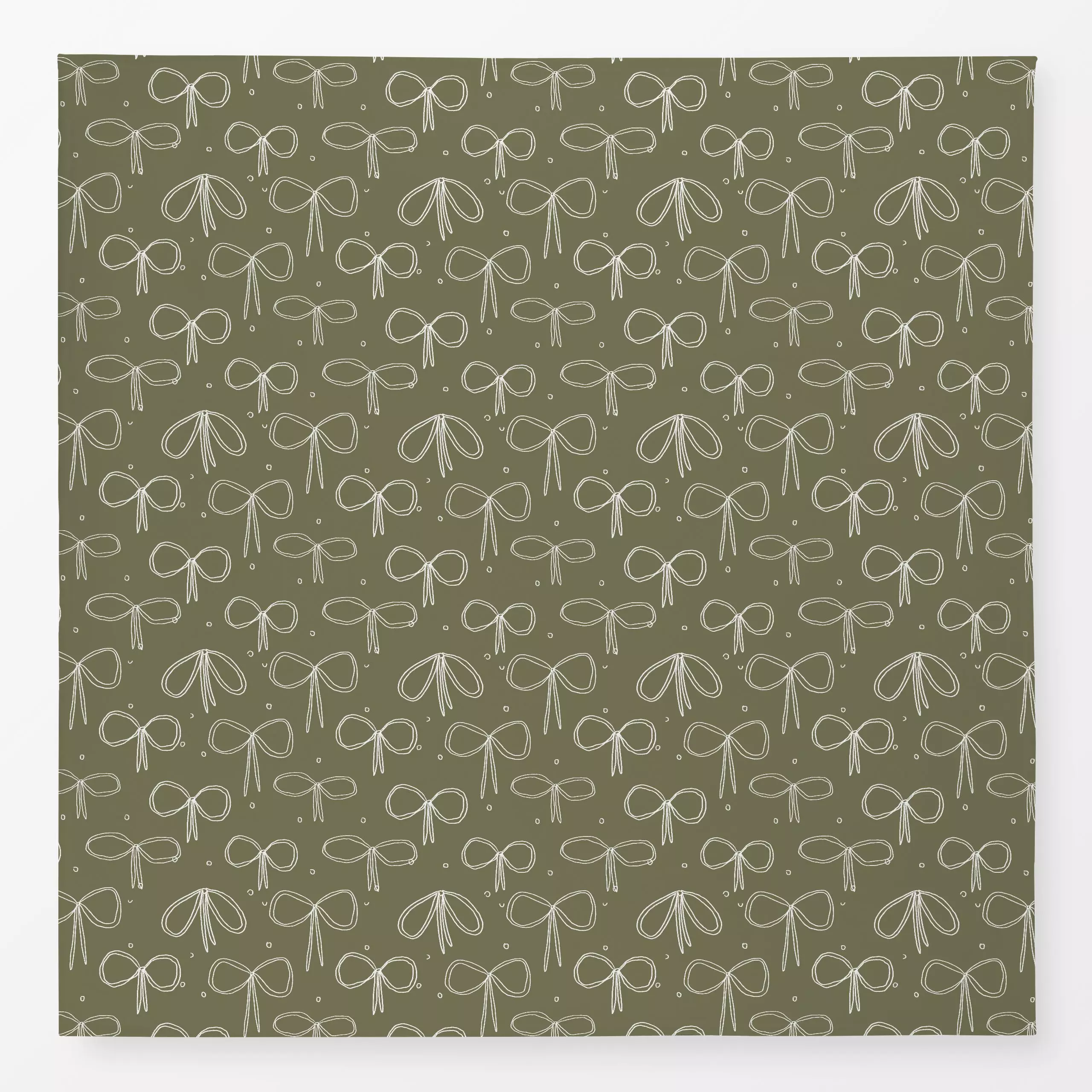 Tischdecke Schleifenmuster grün - Weihnachten, Symbole & Muster - von „Lena Yokota"; Muster, Weihnachten, Geschenk, pattern,...