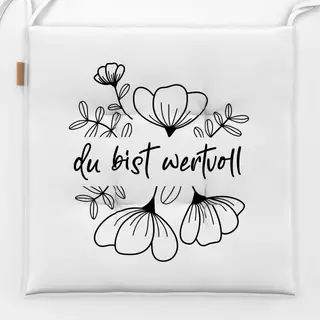Sitzkissen Du bist wertvoll