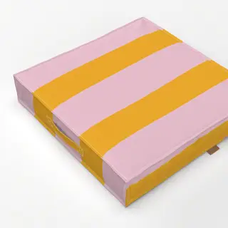 Bodenkissen Welcome rosa gelb