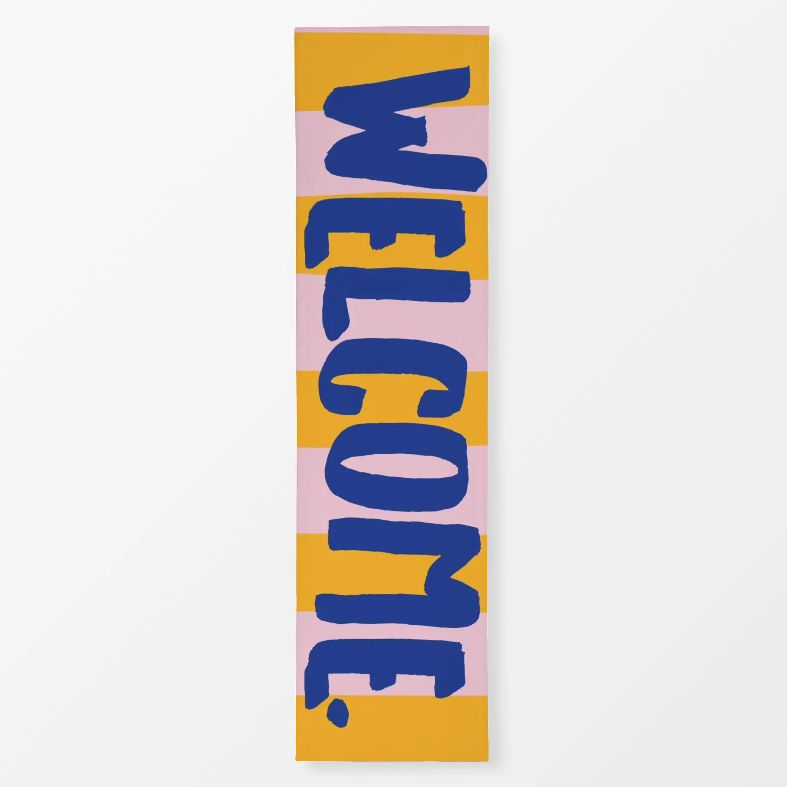 Tischläufer Welcome rosa gelb - Liebe, Romantik & Pride, Sprüche & Schriftzüge, Symbole & Muster - von „moDeern Design Studi...