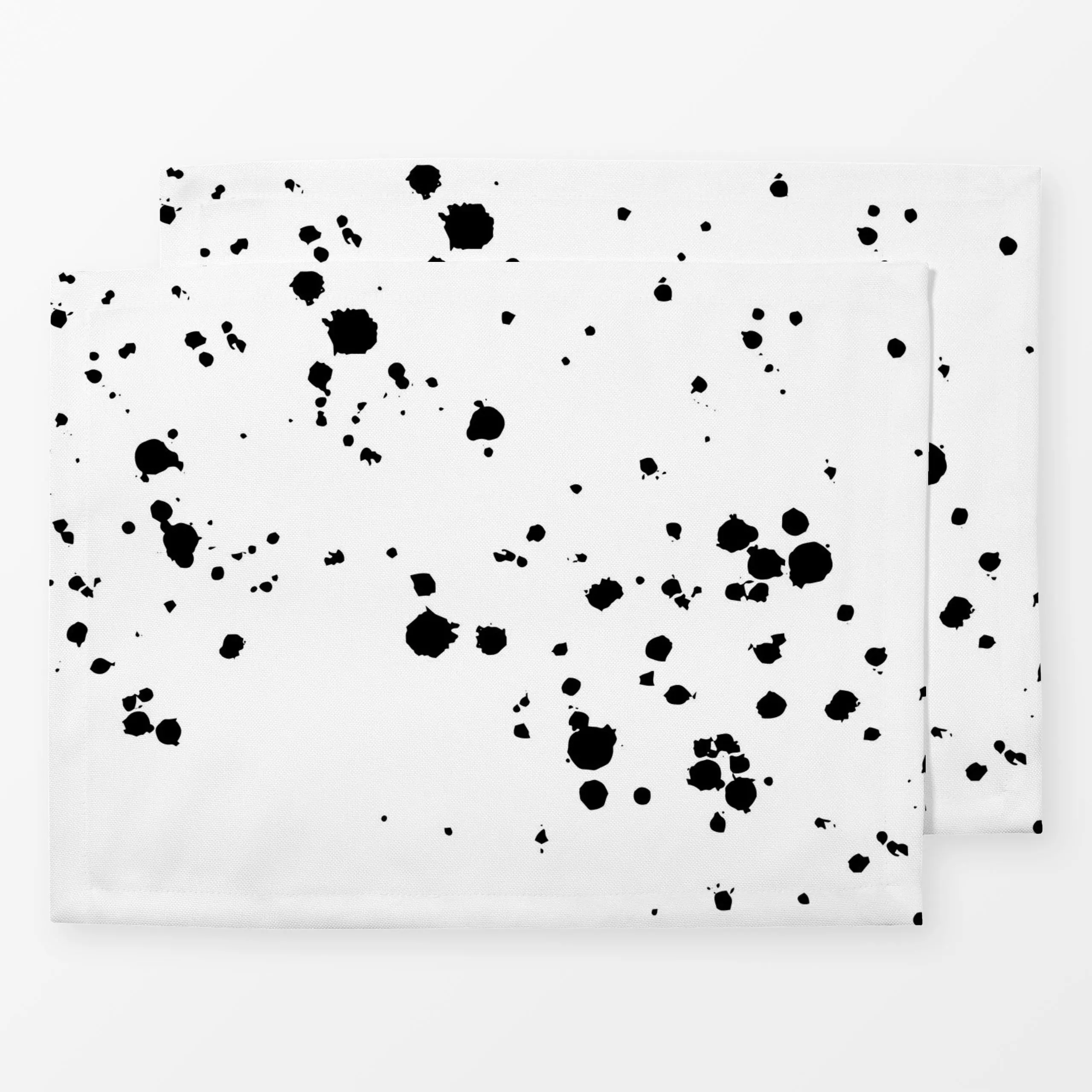 Tischset Kleckse schwarz - Symbole & Muster - von „moDeern Design Studio"; schwarz, minimal, Punkte, skandinavisch, modern, ...