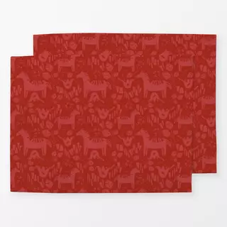 Tischset Nordic Horse red