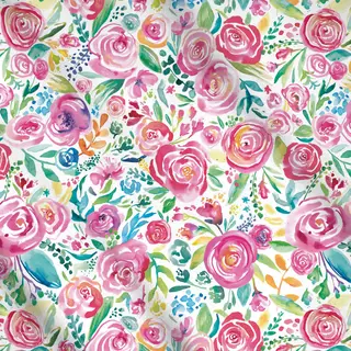 Meterware Romantische Rosen Aquarell