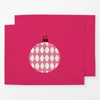 Tischset Weihnachtskugel Raute