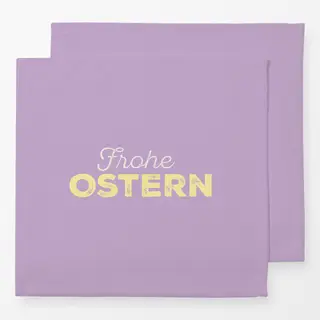 Servietten Frohe Ostern Typo Lila