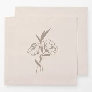 Servietten Blumenstrauss-BeigeKollektion