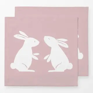 Servietten Häschen Duo rosa