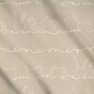 Meterware Rabbit On The Line Beige