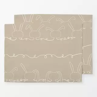 Tischset Rabbit On The Line Beige