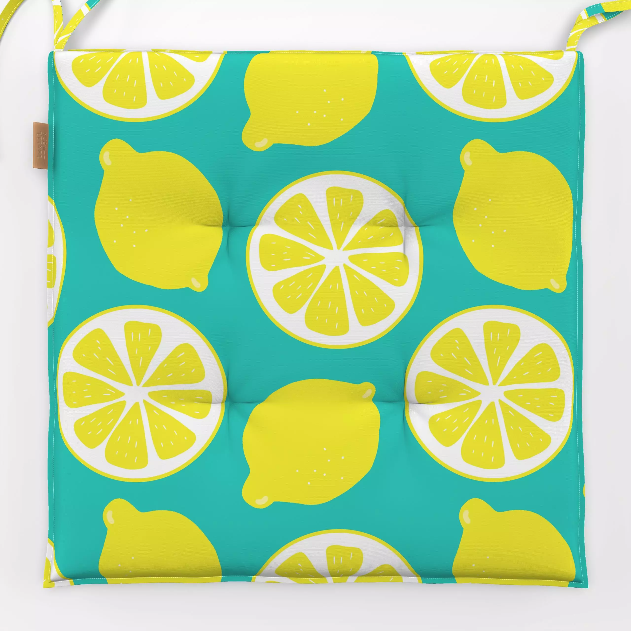 Sitzkissen Zitronen Limonade - Sommer, Früchte - von „Julia Reyelt"; Frucht, Obst, Zitrone, Früchte, Sommer, Zitronen, Zitru...