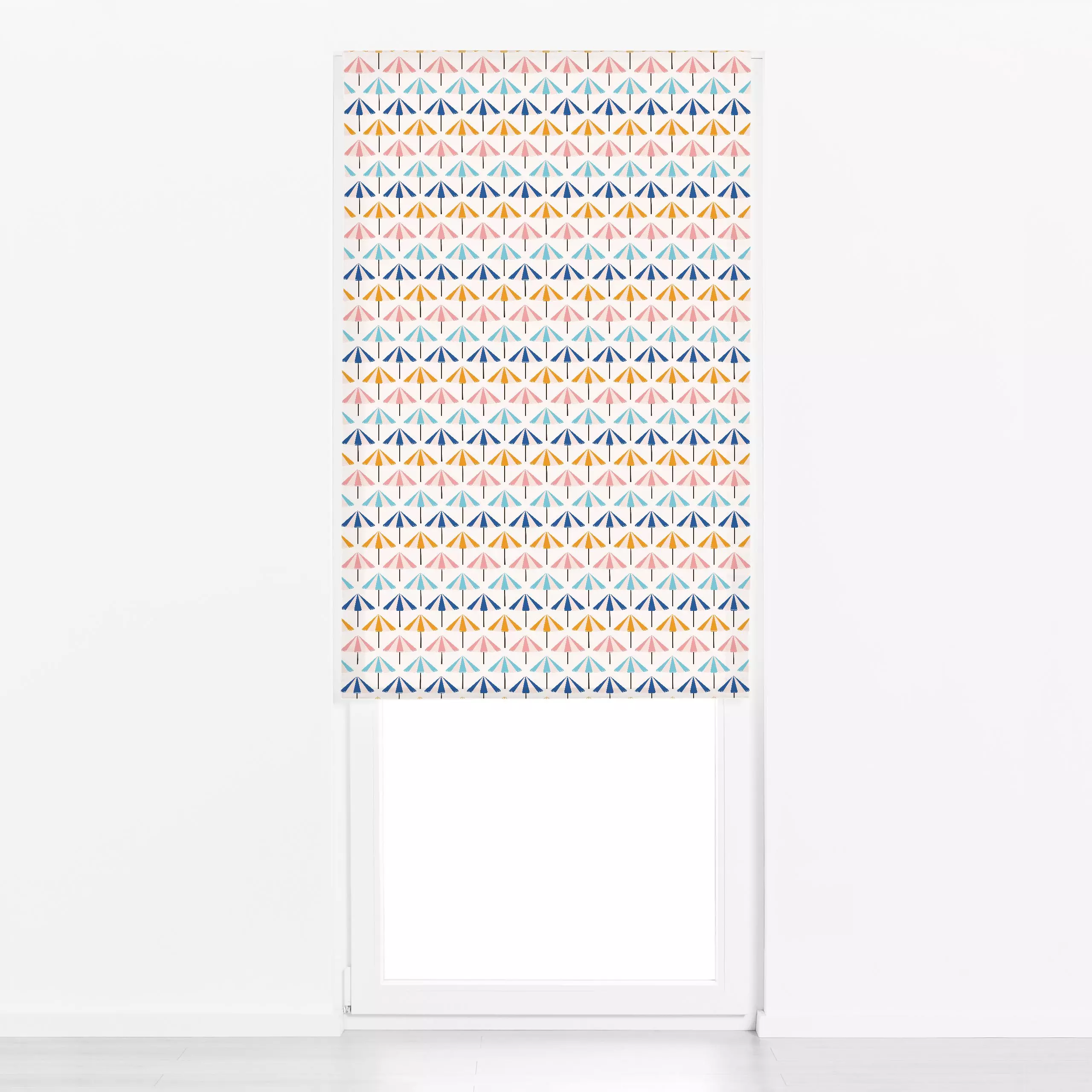 Raffrollo Sonnenschirm Muster bunt - Sommer, Symbole & Muster - von „Kathrin Woo"; Sommer, Sommerlich, Sonnenschirm, sommerf...