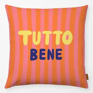 Kissen Tutto Bene orangerosa Streifen