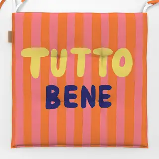 Sitzkissen Tutto Bene orangerosa Streifen