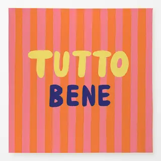 Tischdecke Tutto Bene orangerosa Streifen