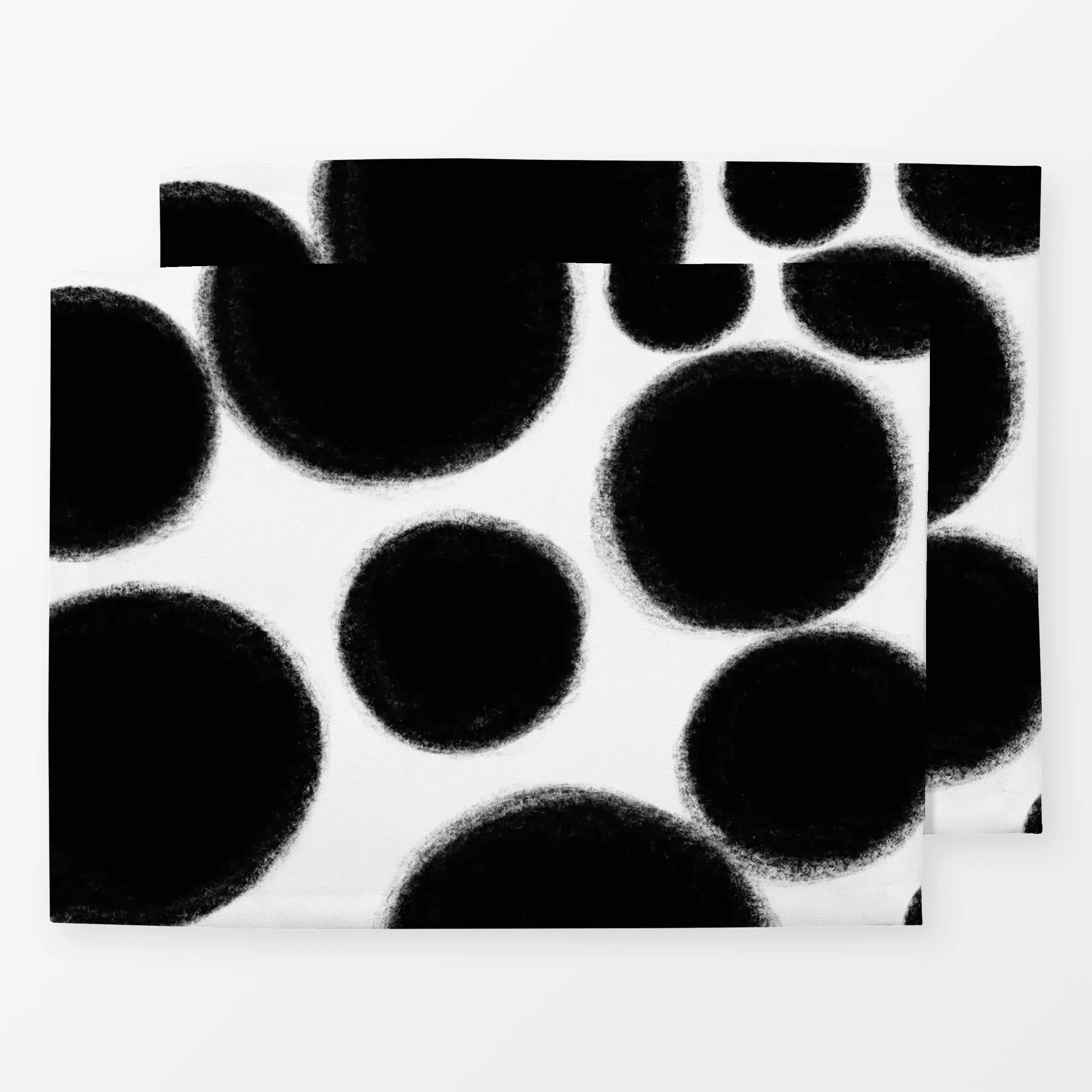 Tischset DOT DOT DOT - Symbole & Muster - von „Ute Arnold"; schwarz, Punkte, modern, Kreise, Dots, Weiss, Polkadots, Kreide,...