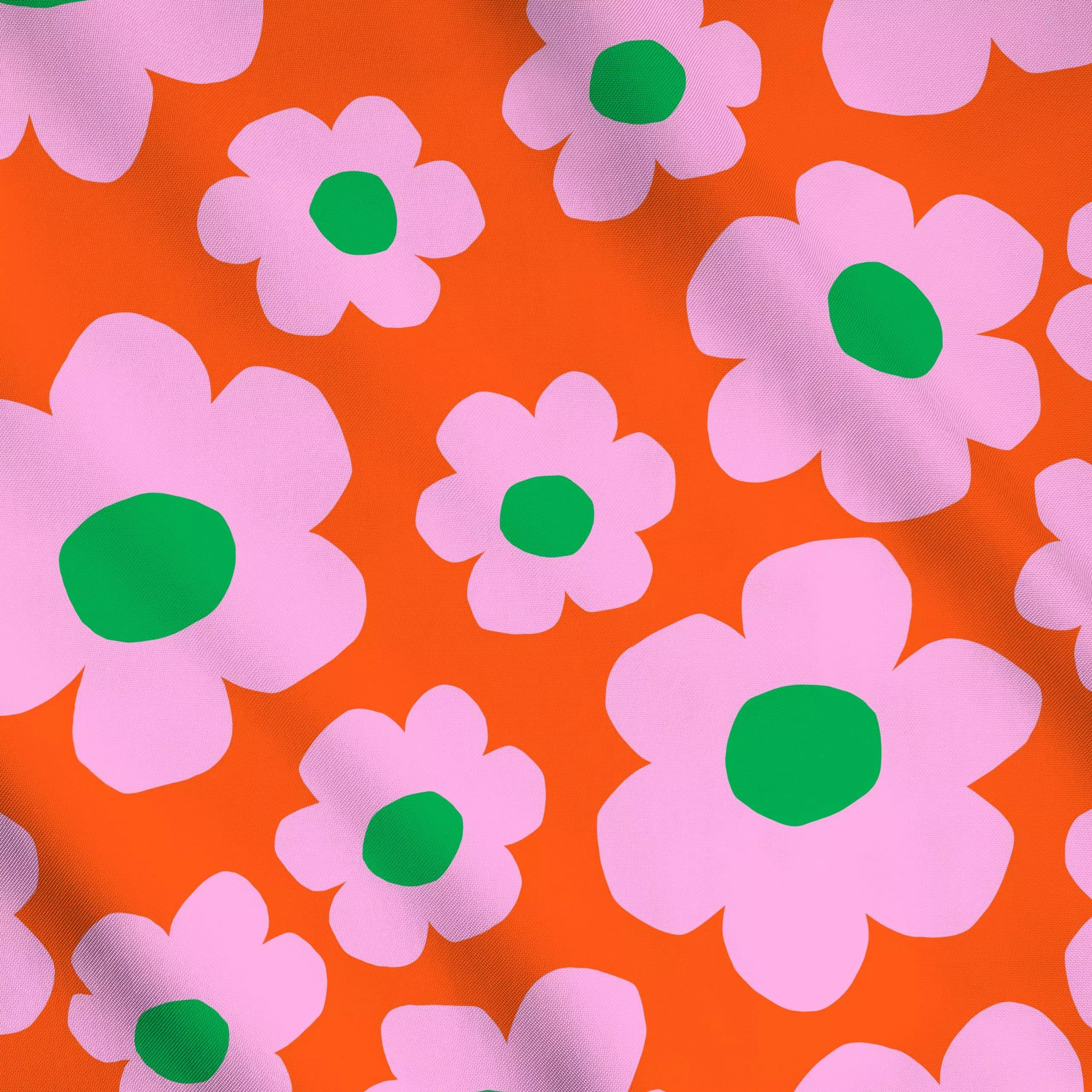 Meterware Vibrant spring pink red, Blumen, gemustert, Frühling, von Lisa Jasmin Bauer